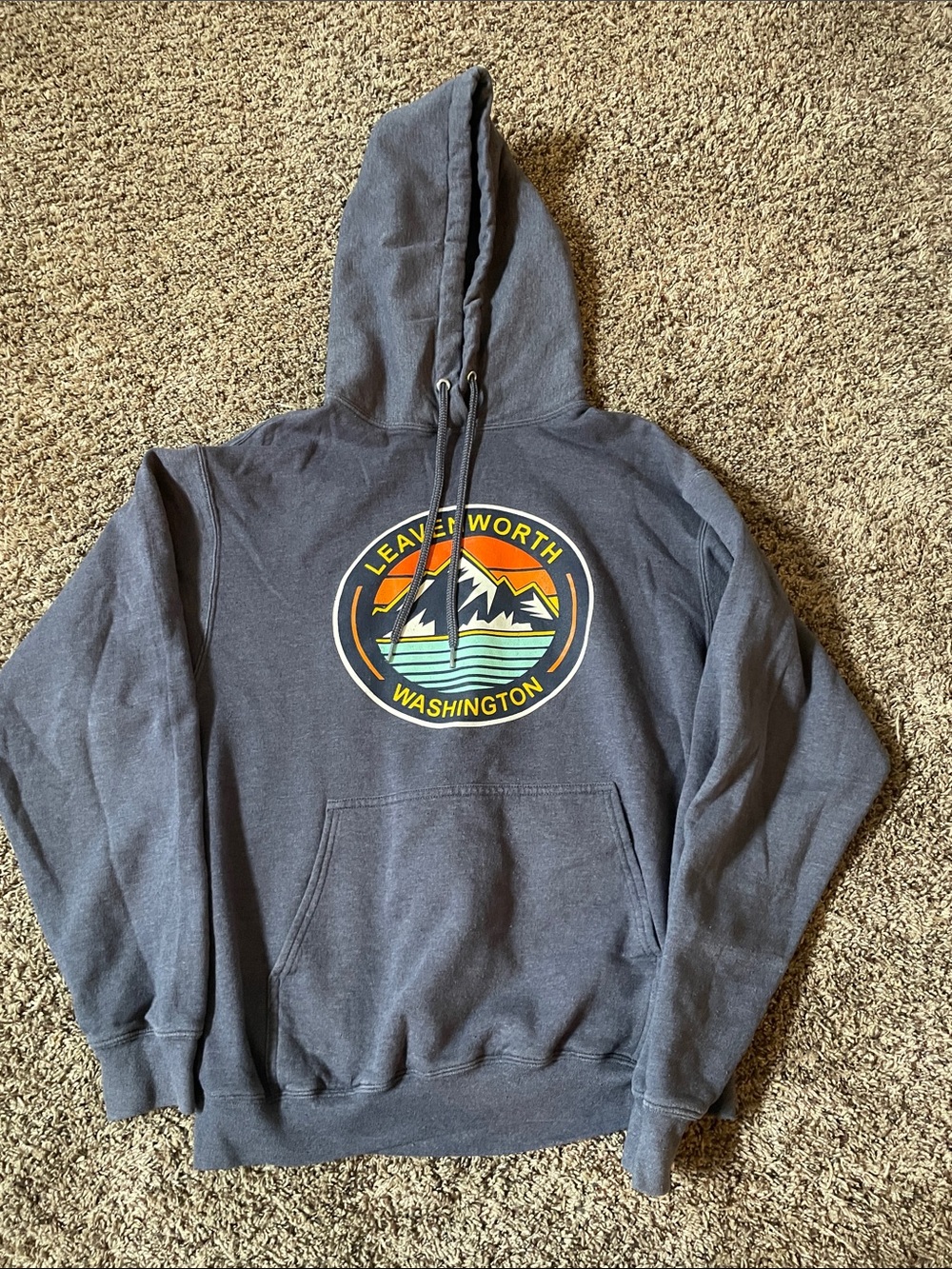 Port and Company Charcoal Gray Leavenworth Washington Hooded Sweatshirt